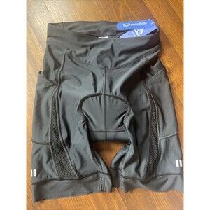 HealthYoga Mountain Bike Cycling Riding Shorts Padded Black Size S NWT